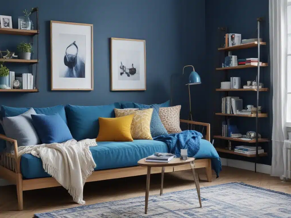 Add A Pop Of Blue To Brighten Up Dreary Spaces