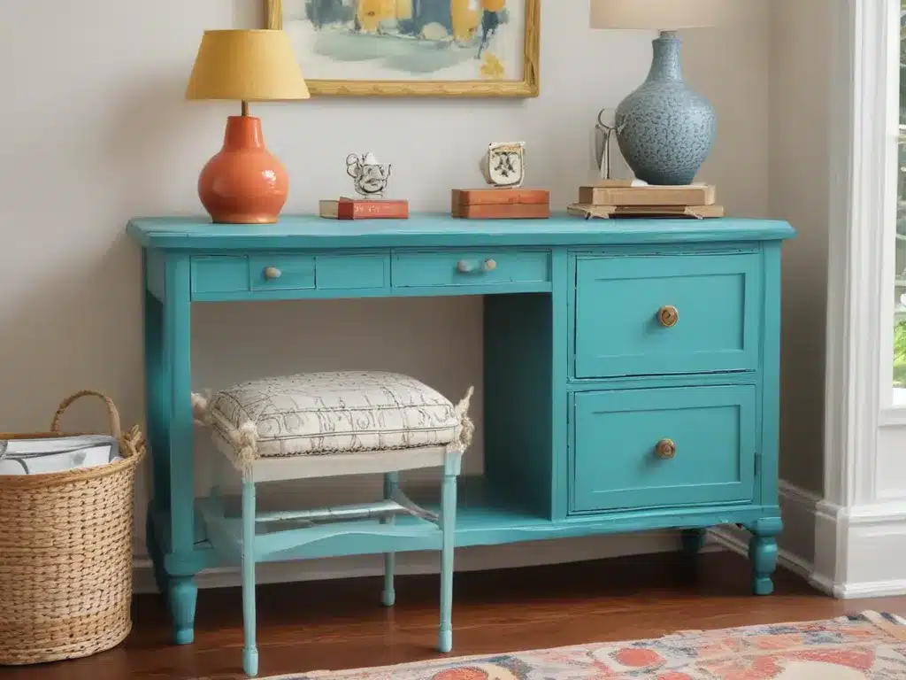 Add Pops of Color With Painted Furniture and Accessories