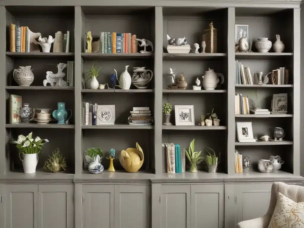 Add Spring Personality to Bookcases, Cabinets and Shelving