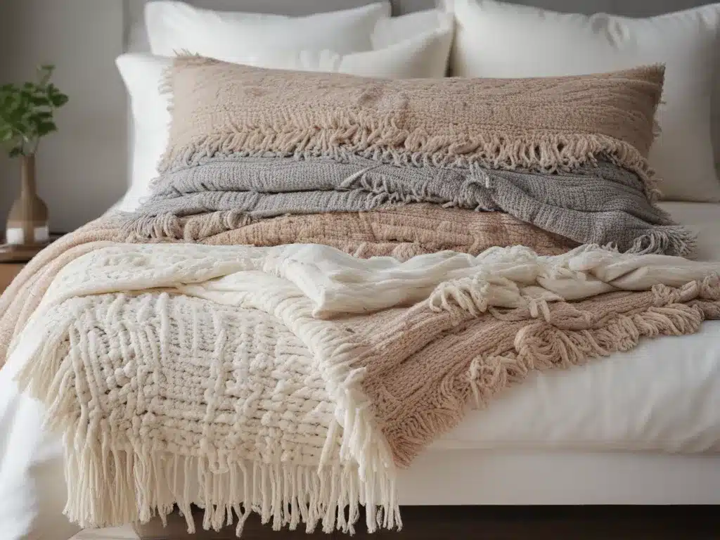 Add Warmth With Cozy DIY Woven Throws And Pillows