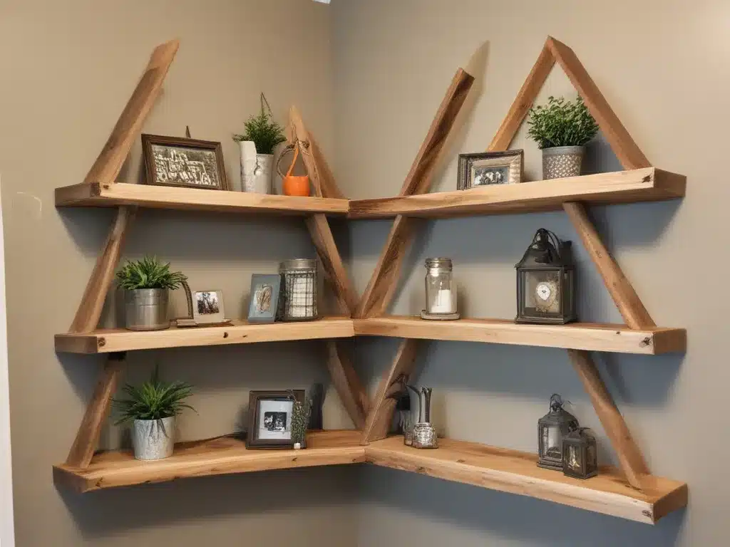 Build Rustic Wood Shelves with an Angled Design