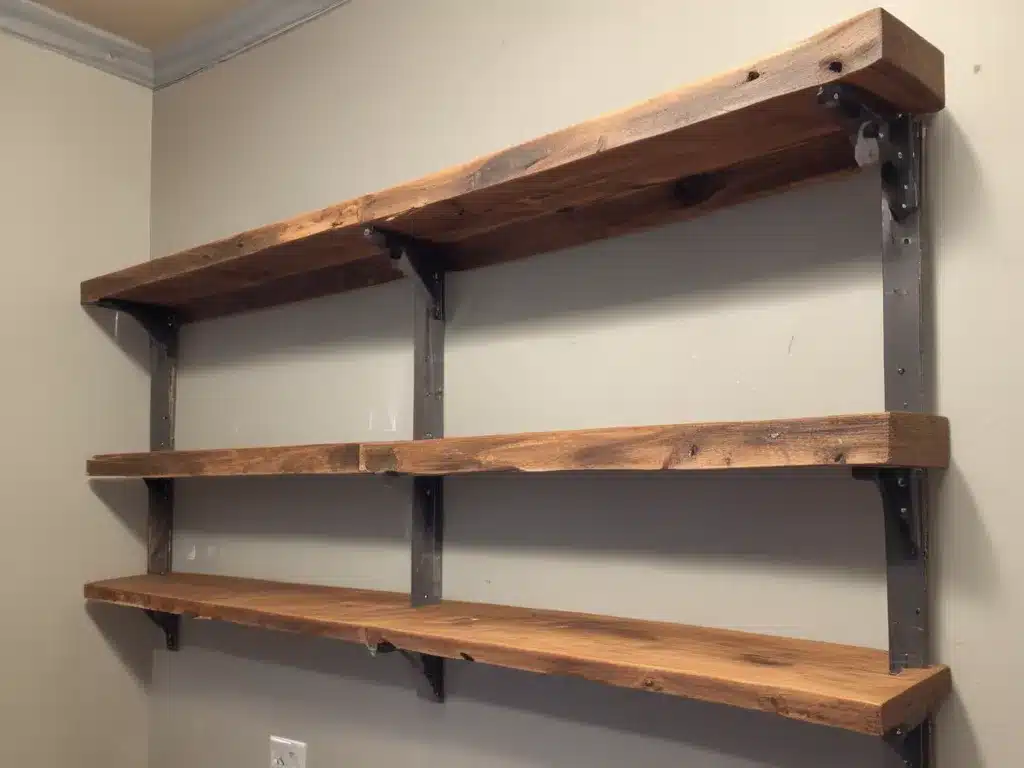 Build Shelving from Reclaimed Barn Wood