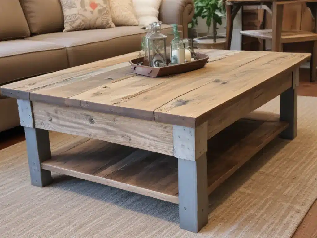 Build a Rustic Coffee Table from Weathered Barn Wood