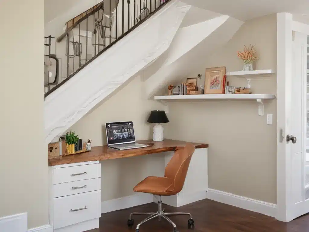Carve Out a Home Office Nook Under Stairs