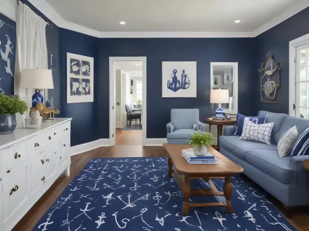 Classic Blue Anchors the Space