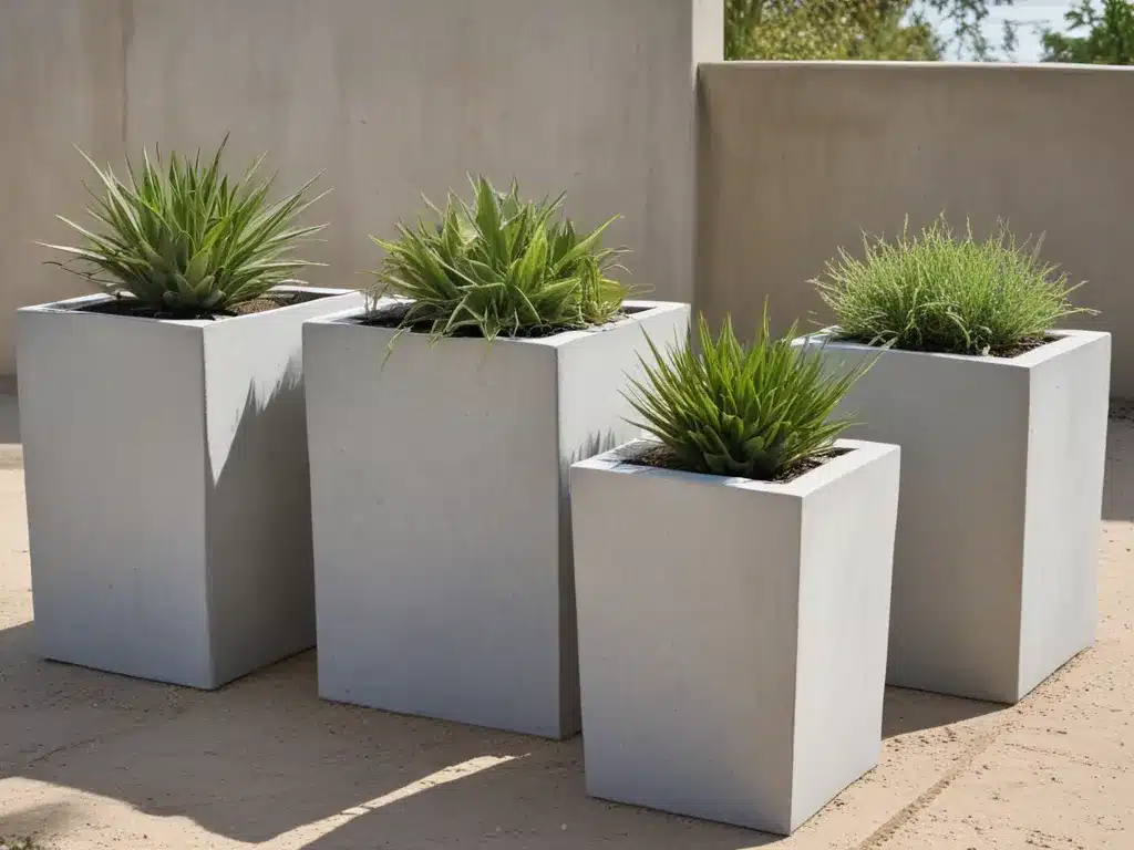 Craft Concrete Planters for Modern Outdoor Decor