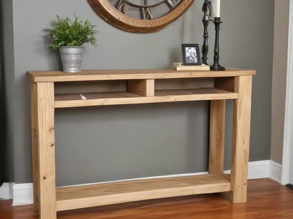 Craft an Entryway Console from Salvaged Wood