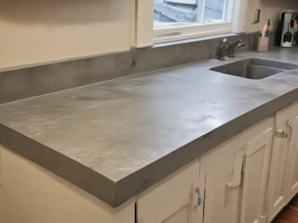Create Faux Concrete Countertops with Molds and Tint