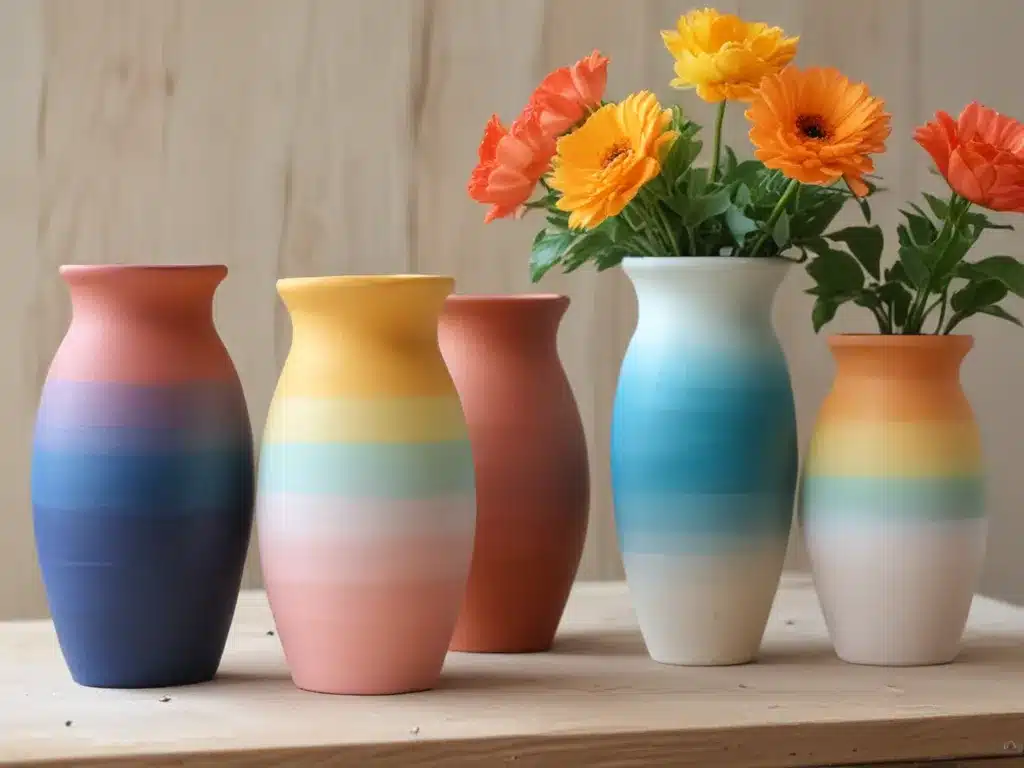 Create Ombre Terra Cotta Vases with Acrylic Paints