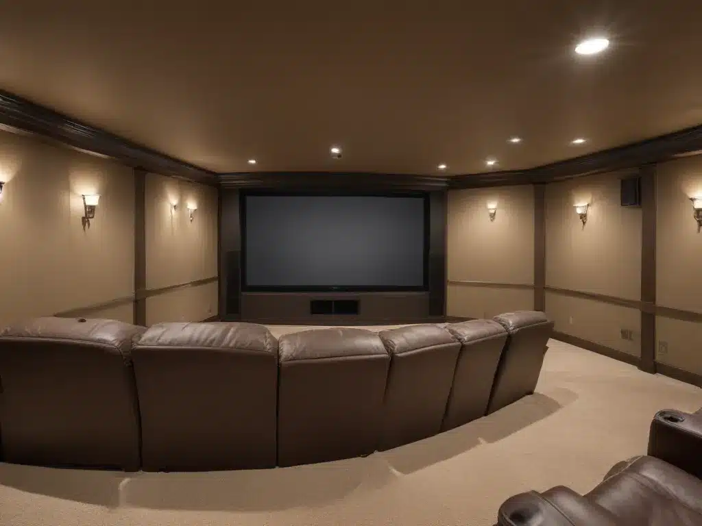 Create a Home Theater in Unused Basement Space