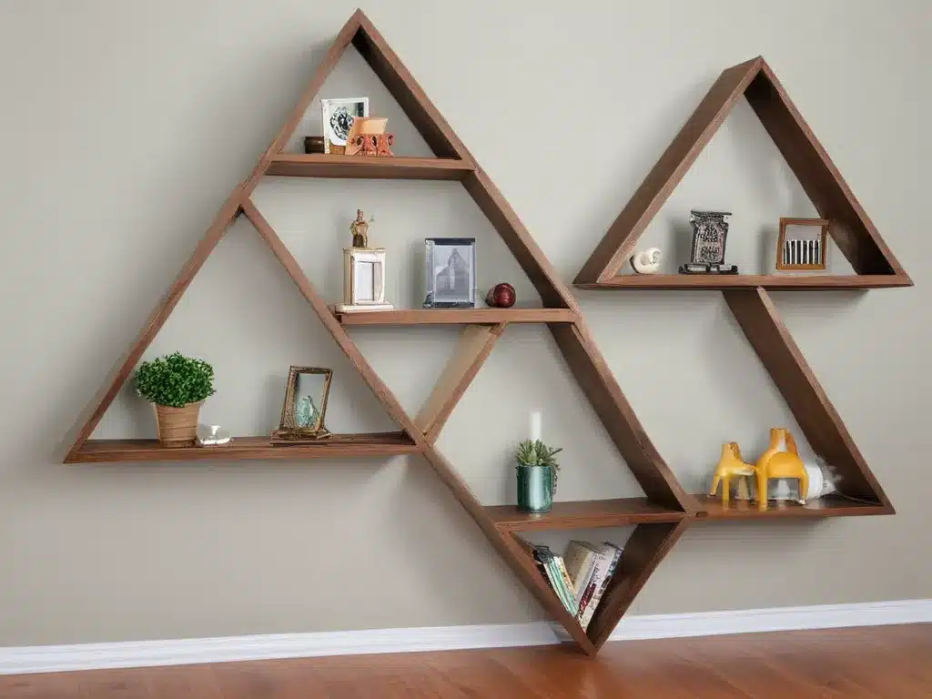 Decorate Your Walls With Geometric Wood Shelves