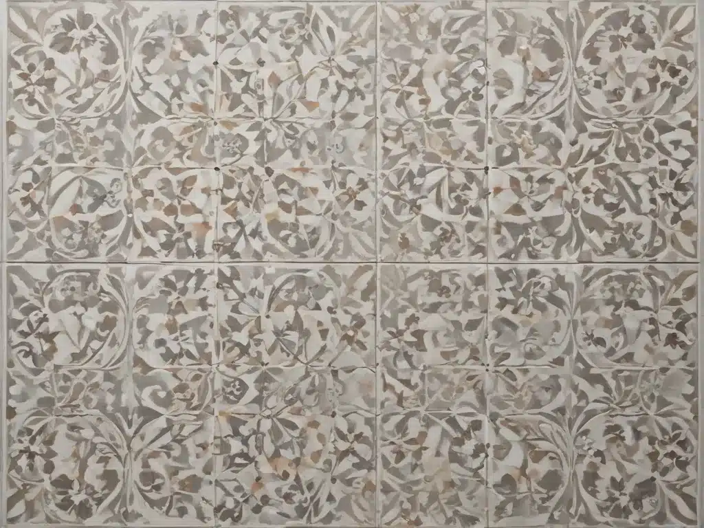 Design Faux Cement Tiles with Stencil Patterns