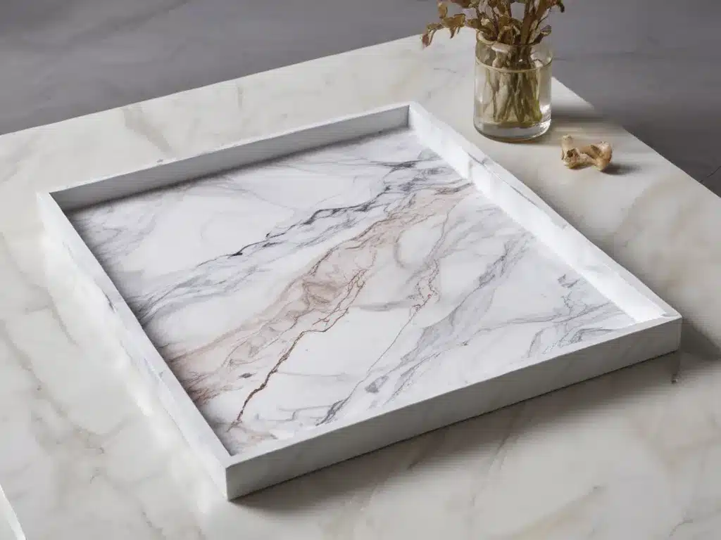 Design Marble-Effect Trays with Faux Techniques