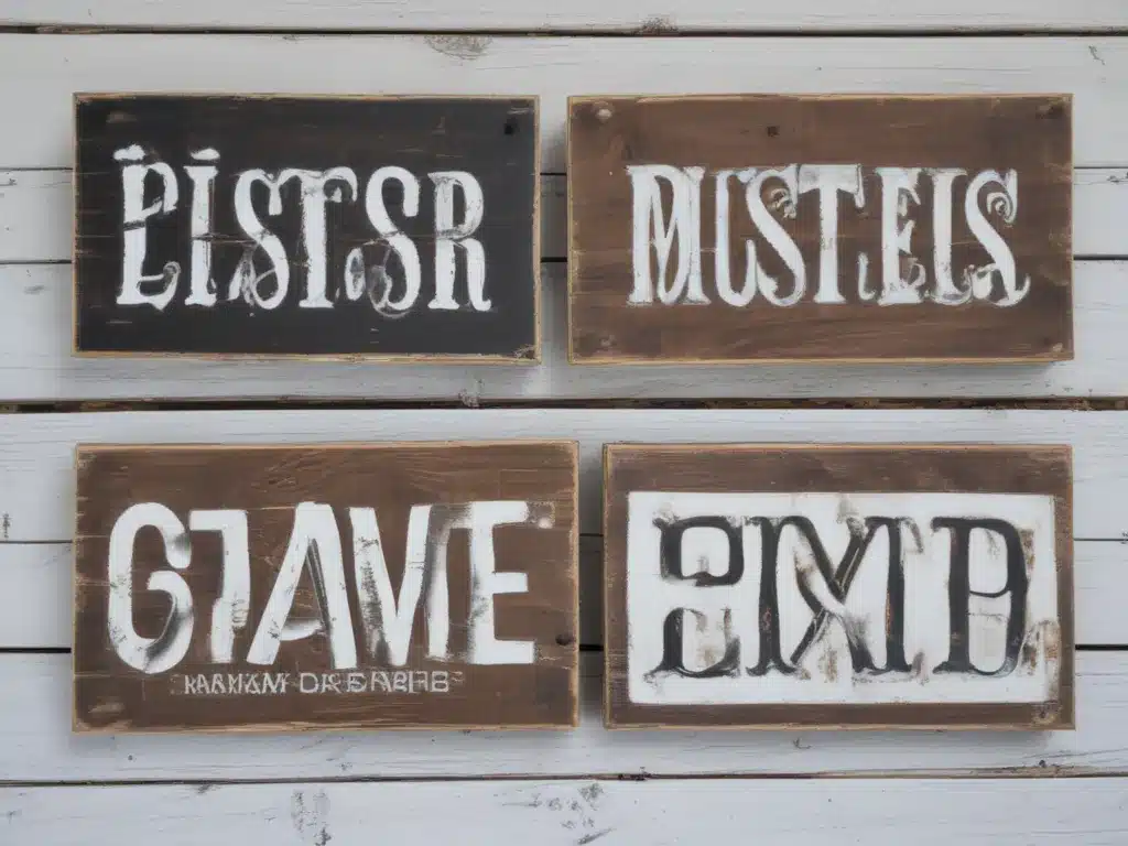 Distress Wood Signs for Farmhouse Rustic Style