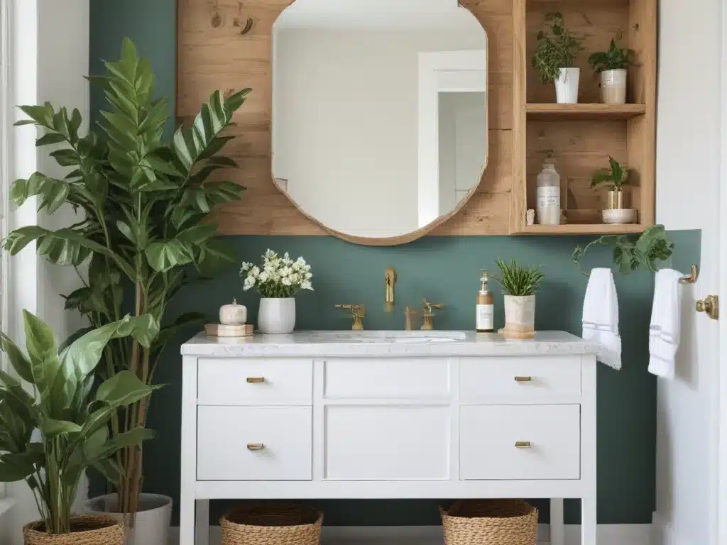 Effortless Spring Bathroom Updates With Color, Plants and More