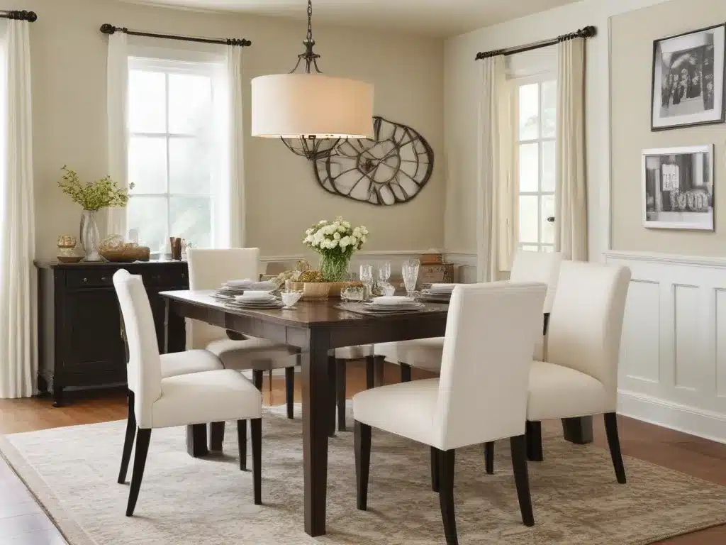 Get The Look of a Separate Dining Room Without The Space
