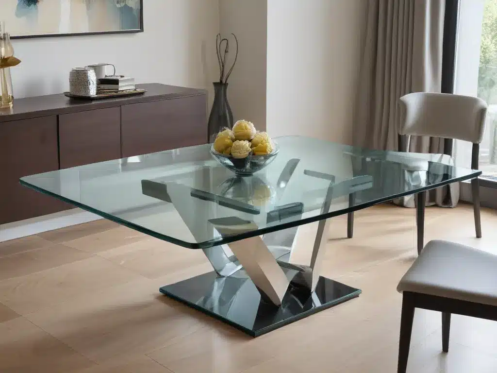Glass Tabletops Create Illusion of More Space