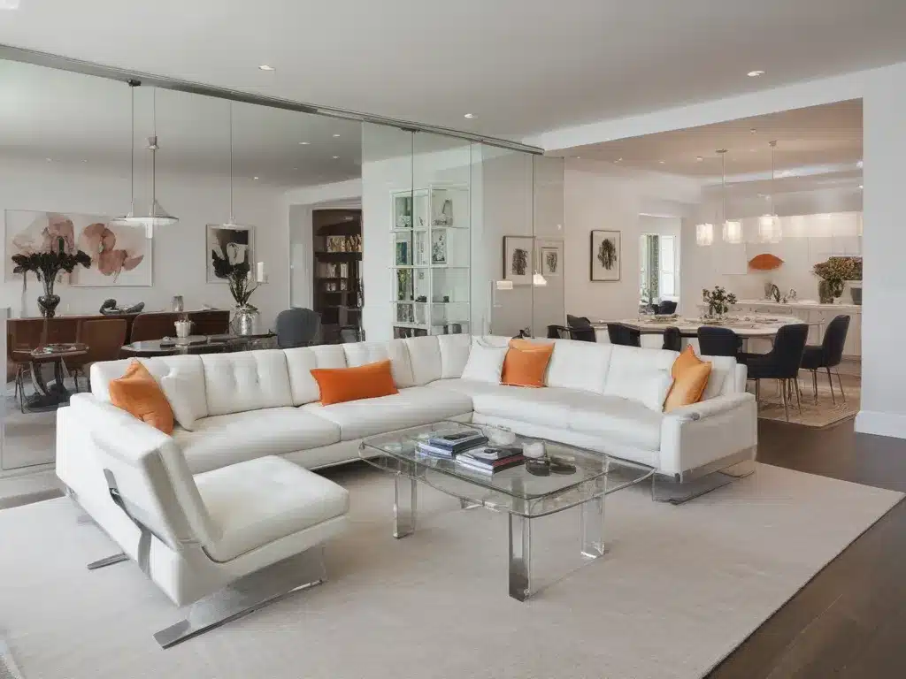 Glass and Lucite Furniture Opens Up Floor Plans