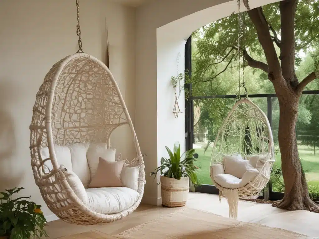 Hanging Chairs and Swings for Small Space Seating