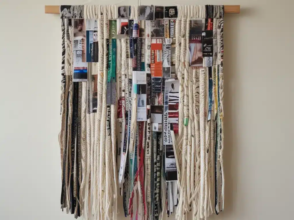Make a Woven Wall Hanging with Magazines and Yarn