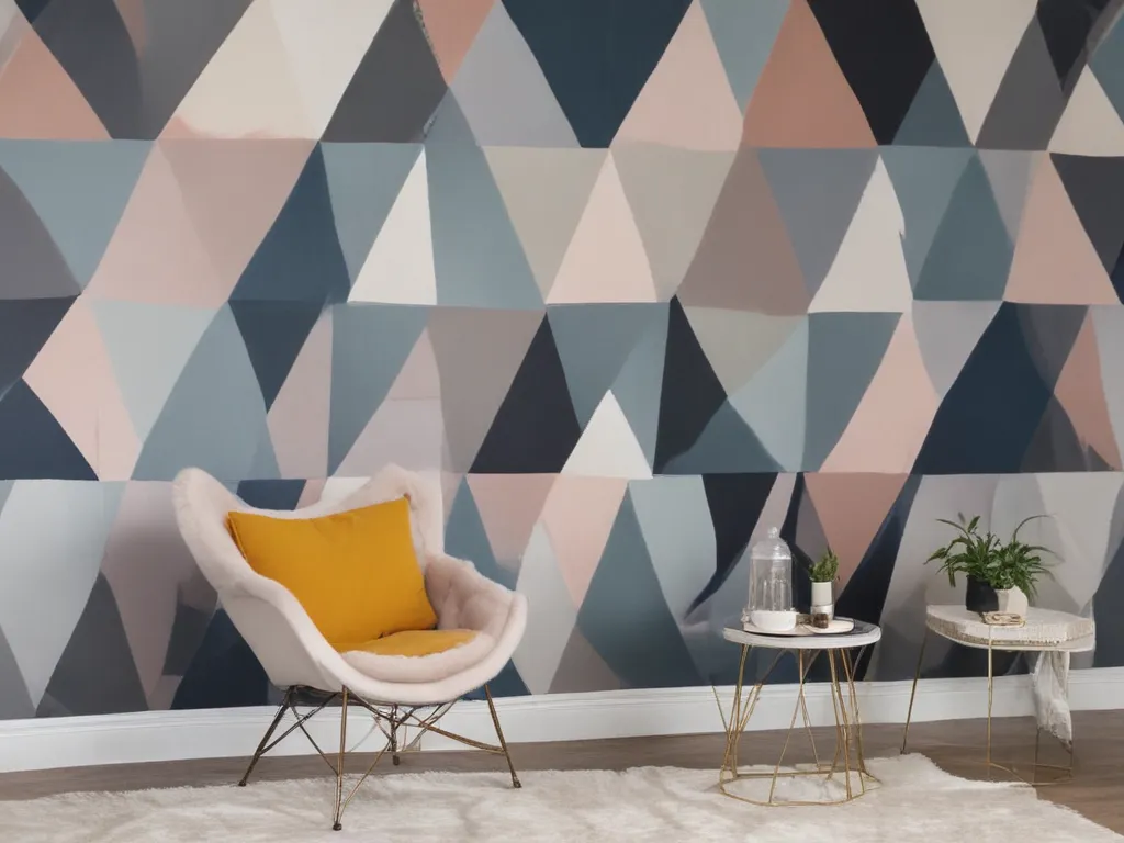 Paint a Unique Accent Wall with Geometric Shapes