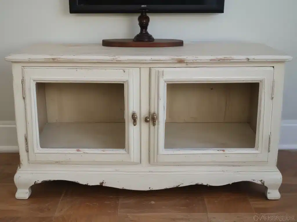 Paint and Distress a TV Console for Shabby Chic Style