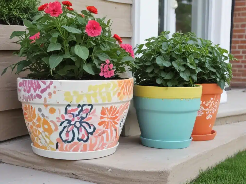 Pretty Painted Planters to Spruce Up Patios and Decks