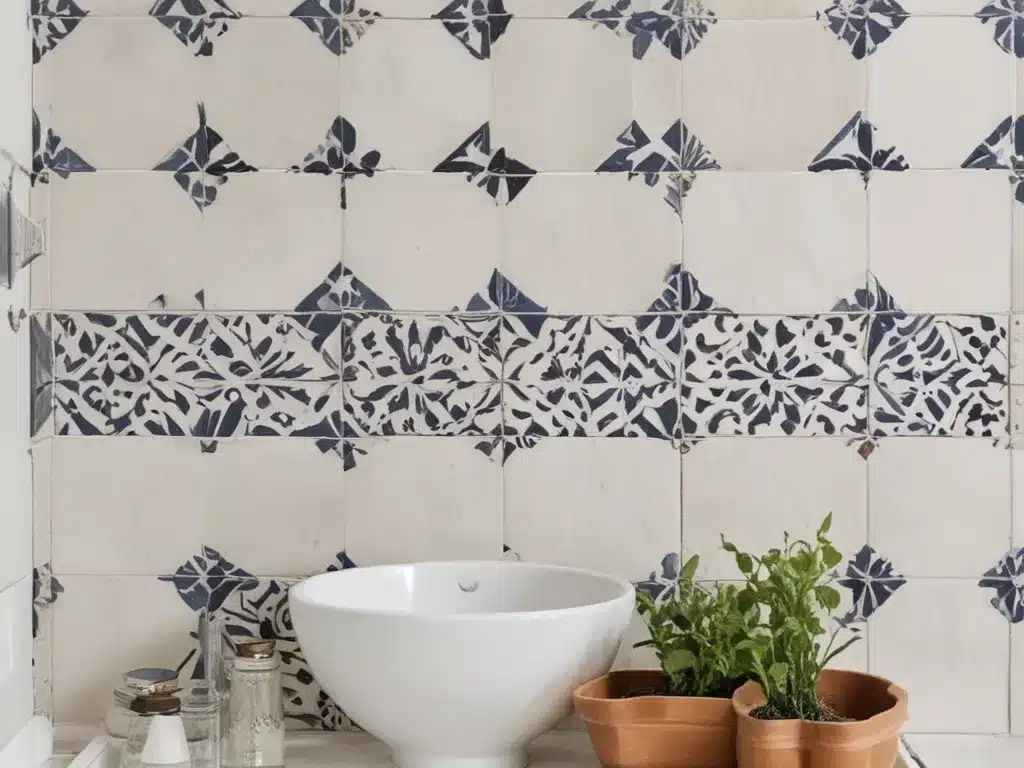 Refresh Dated Tile with Bold Painted Patterns