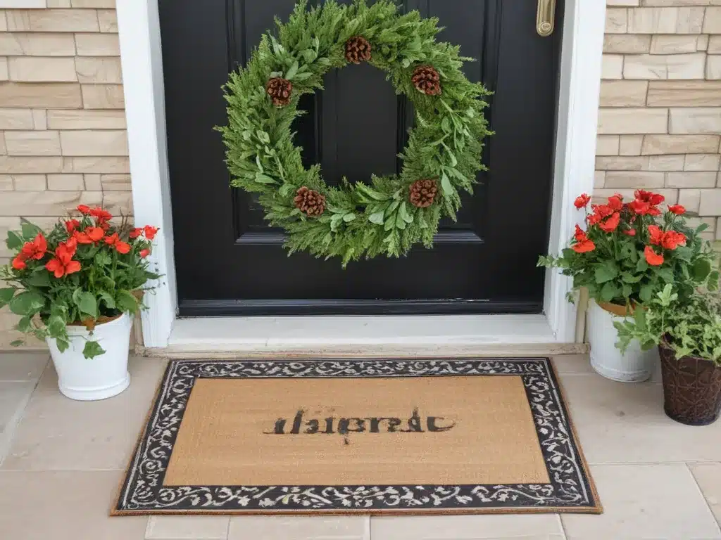 Refresh Your Entryway With a New Doormat and Wreath for Curb Appeal