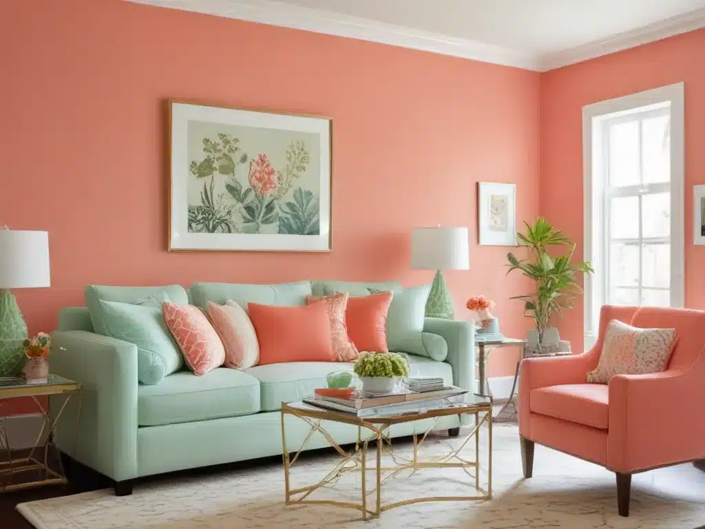 Rejuvenate Your Rooms With Spring’s Hottest Color Combo: Coral and Mint