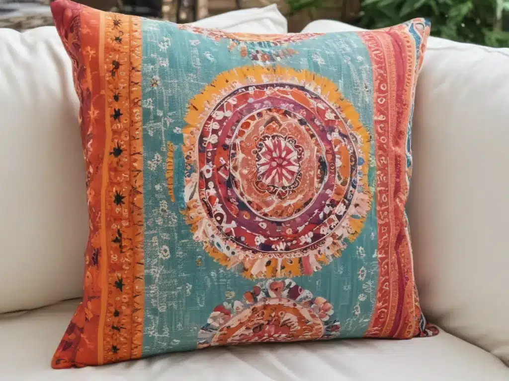 Sew a Boho Throw Pillow Cover from Vintage Fabric Scraps