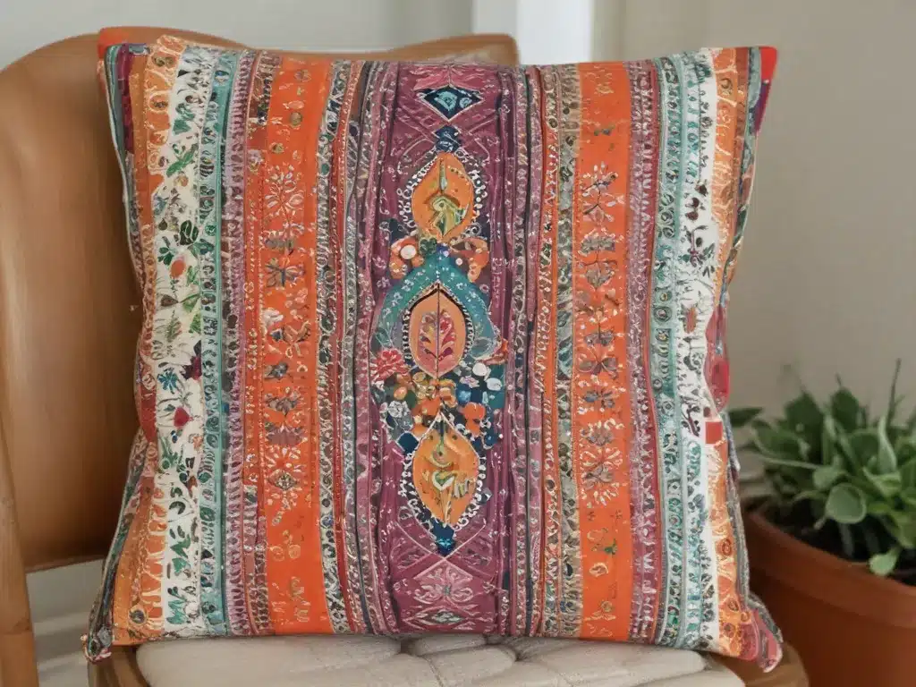 Sew a Boho Throw Pillow Cover from Vintage Fabrics