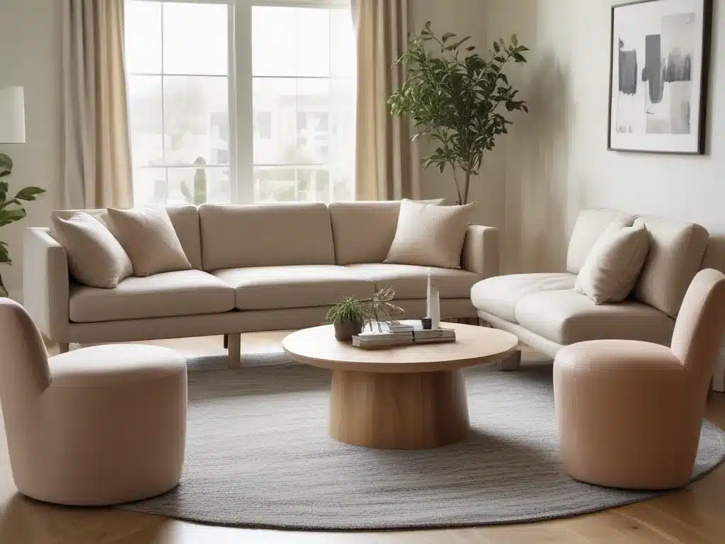 Soften Hard Lines With Round Furniture