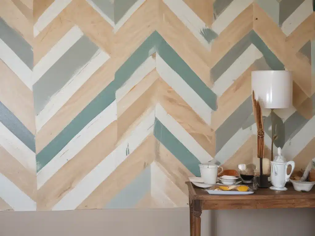 Spice Up Walls With Painted Herringbone Accents