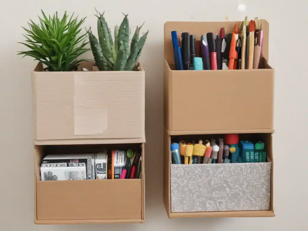 Upcycle Cardboard into Chic Organizers for Small Spaces