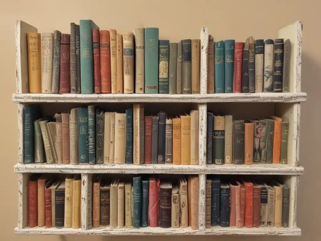 Upcycle Old Books into Unique Shelving Displays
