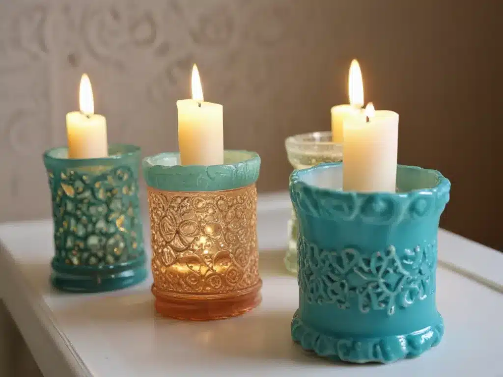 Upcycle Old Dishes into Eclectic Votive Candle Holders