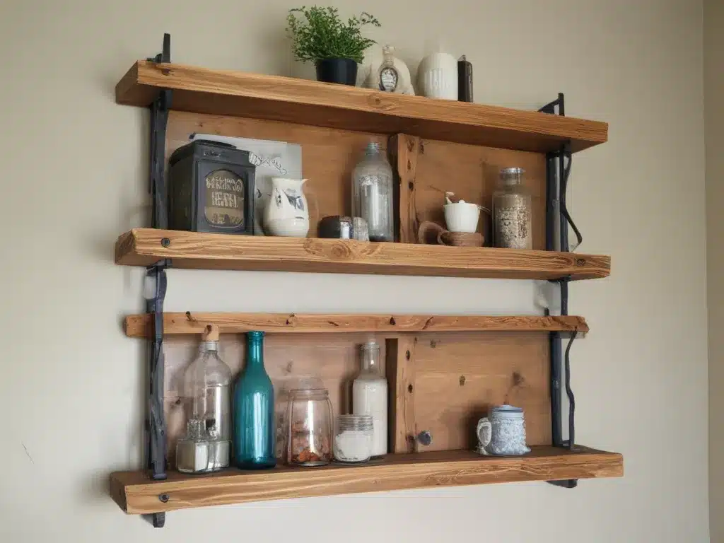 Upcycle Salvaged Wood into Rustic Shelving