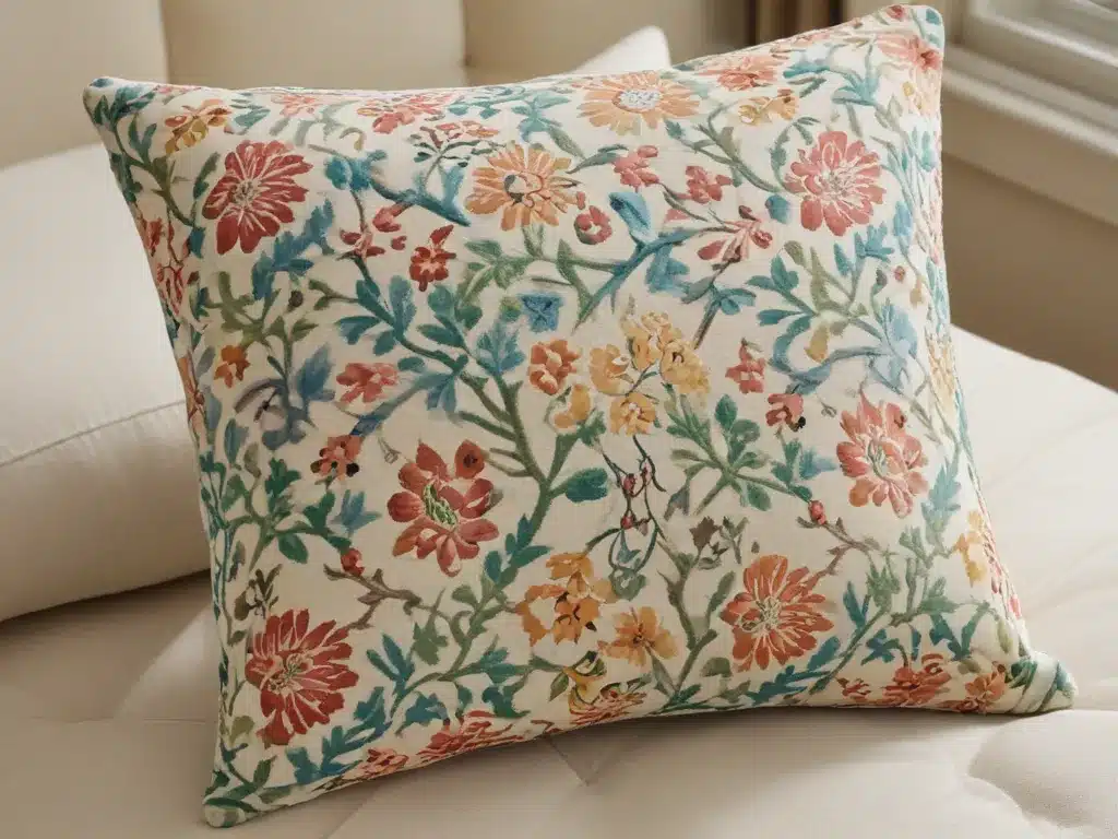 Update Throw Pillows and Rugs With Spring Motifs