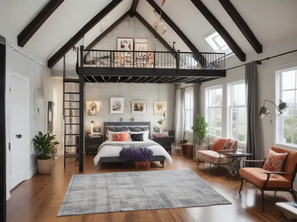 Use High Ceilings to Create a Loft Sleeping Space