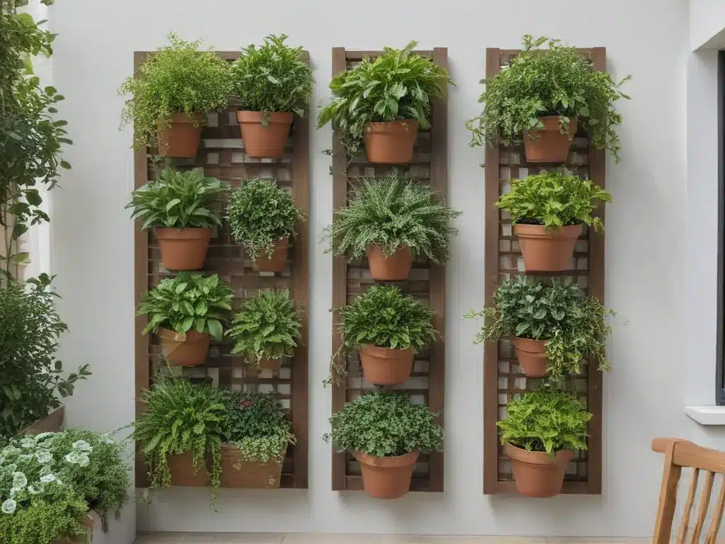 Utilize Vertical Space with Wall-Mounted Planters and Trellises